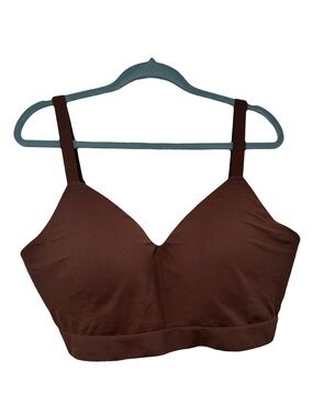 Truekind Supportive Comfort Wireless Shaping Bra Seamless Wireless Bra Brown 3X